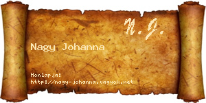 Nagy Johanna névjegykártya