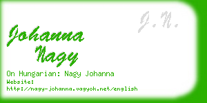 johanna nagy business card